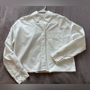 Madewell Oversized Cropped Button-down Shirt